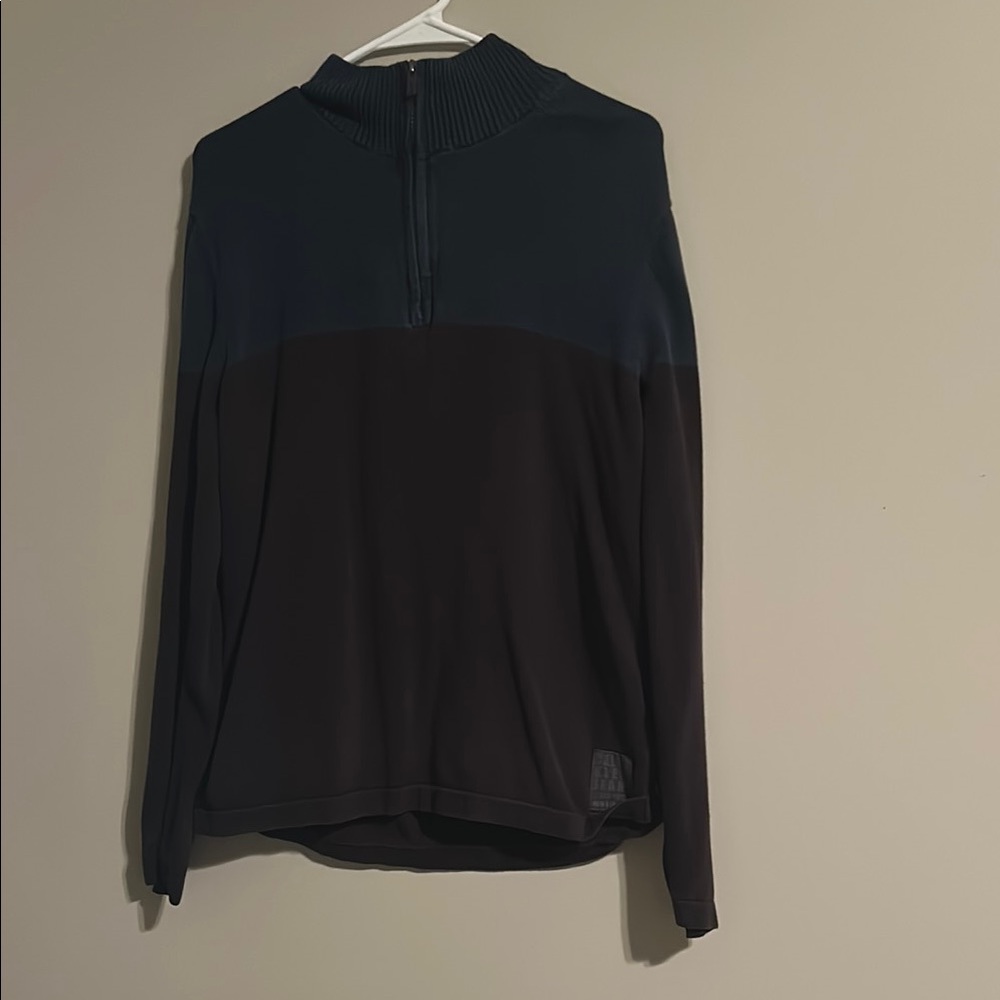 Calvin Klein Jeans Black and Blue Zip Up Sweater